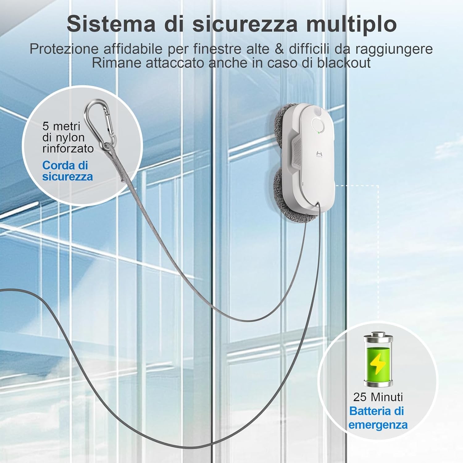 Hutt DDC56 Robot Lavavetri Rotondo 72W 3000pa Serbatoio 60ML - immagine 5