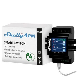 SHELLY PRO4PM INTERUTTORE RELE' SU BARRA DIN A 4 CANALI WIFI ALTRO COMMUNCATION CARD