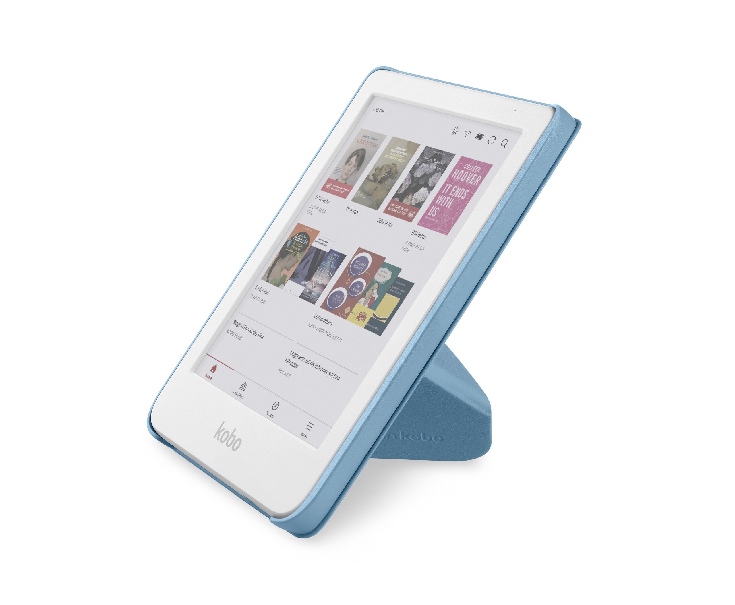 KOBO N365ACBLEPU COVER SLEEP PER CLARA COLOUR-BW DUSK BLUE ACCESSORI PER EBOOK - immagine 3