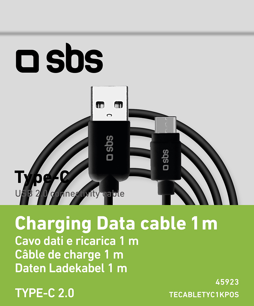 SBS TECABLETYC1KPOS CAVO USB A TYPE-C 2.0 CAVI - immagine 5
