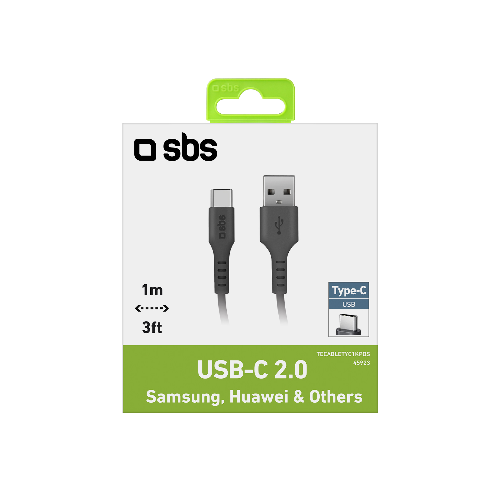 SBS TECABLETYC1KPOS CAVO USB A TYPE-C 2.0 CAVI - immagine 6