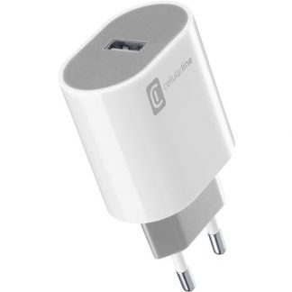 CELLULAR LINE ACHUSBSMART12WW CARICABATT.RETE USB TYPE-A 12W STYLE BIANCO CARICA BATTERIE RETE E BASI
