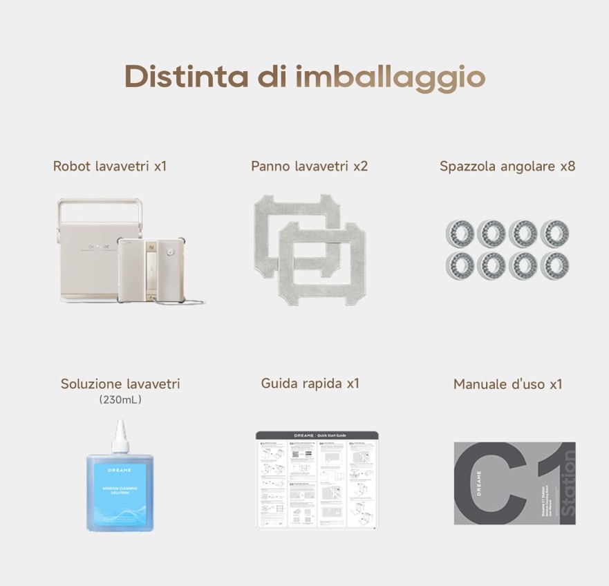 DREAME C1STATION ROBOT LAVAVETRI INTELLIG.C-STAZIONE MULTIF.AUTOMAT LAVAVETRI - immagine 2