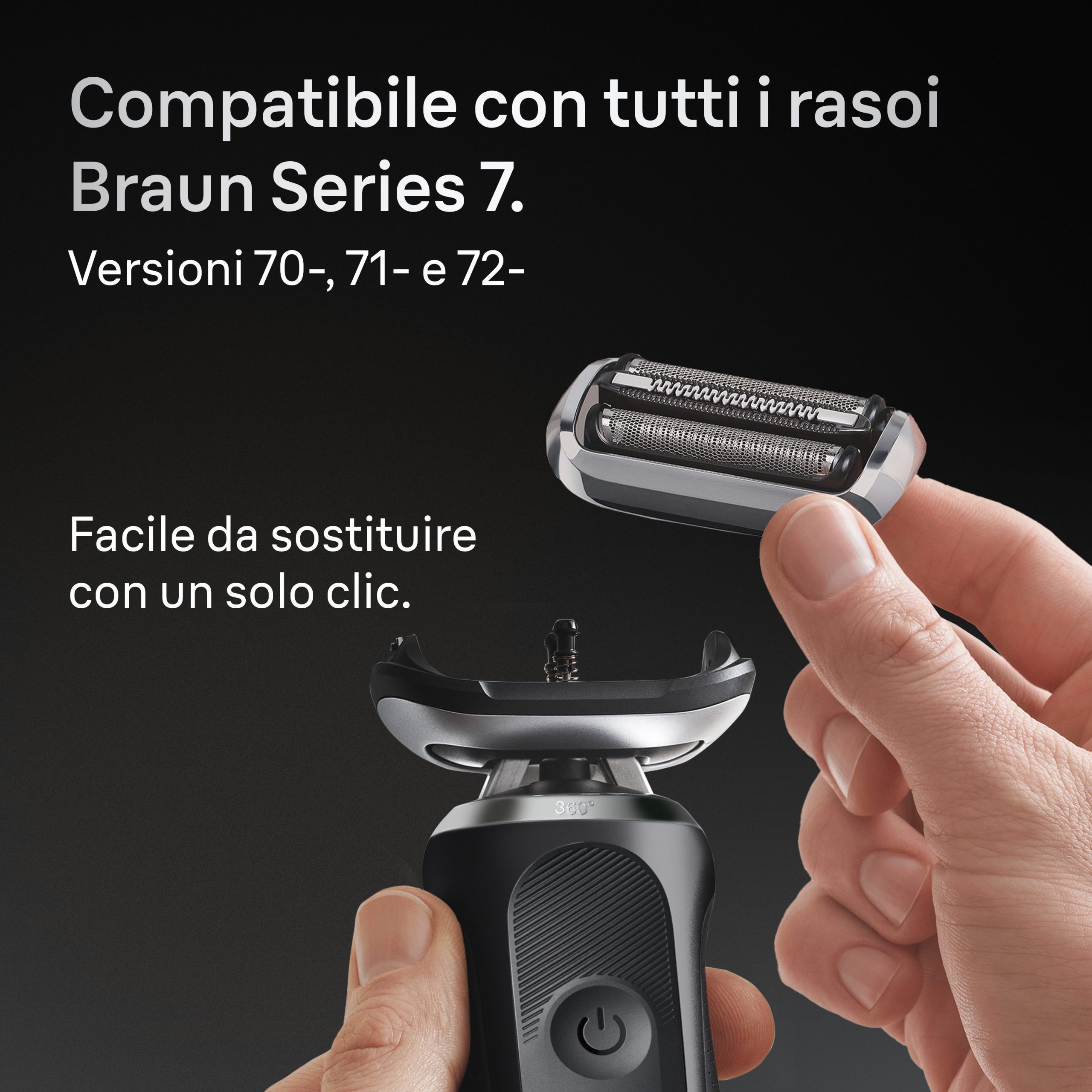 BRAUN 74S TESTINA DI RICAMBIO PER SERIES 7 ACCESSORI RASATURA - immagine 5