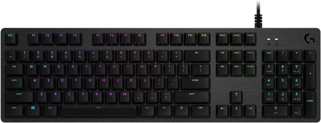 Logitech G512 Carbon GX Brown Tactile Tastiera Gaming QWERTY con Lightsync RGB