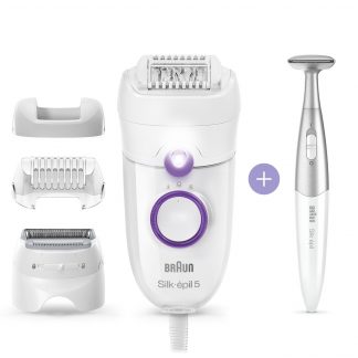 Braun Silk-epil 5-825 Power Epilatore a Filo con Rifinitore e Accessori