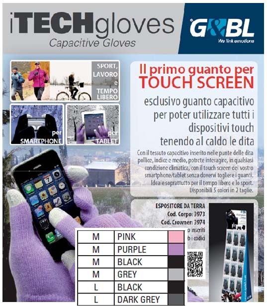 i-Tech Gloves Guanti Capacitivi per Dispositivi Touch Screen VIOLA - TAGLIA M - immagine 3