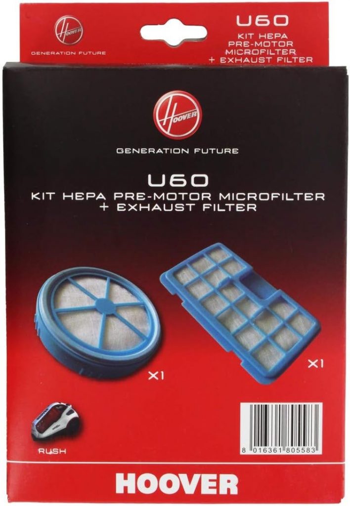Hoover U60 Kit Filtro Pre-Motore e Filtro Scarico Motore