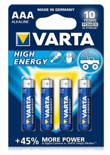 Varta High Energy AAA Batteria Ministilo Confezione da 4 Pezzi