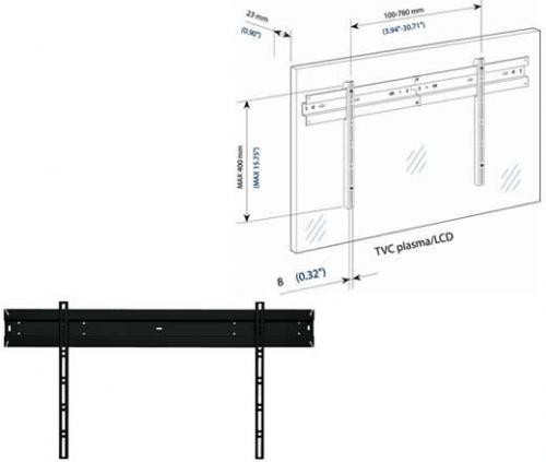 Bravo Wall 2 Supporto a Parete Fisso per TV Max 60 Pollici - immagine 2