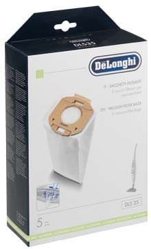 De Longhi DLS35 Confezione 5 Sacchetti Ricambio Scope Elettriche XLF1500-1600