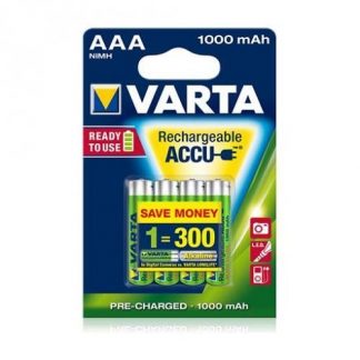 Varta Batteria Ricaricabile AAA 1000 mAh Ministilo Confezione da 4 Pezzi