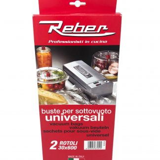 Reber 6725N 2 Rotoli Goffrati per Sottovuoto 30x600 CM