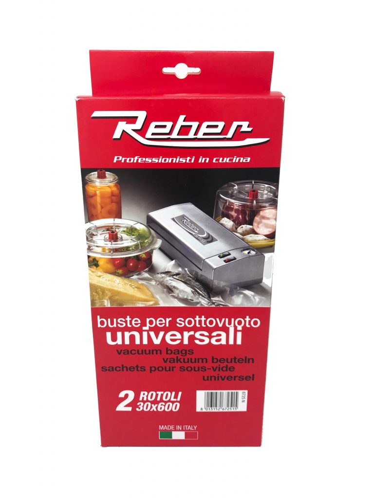 Reber 6725N 2 Rotoli Goffrati per Sottovuoto 30x600 CM