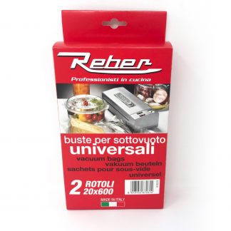 Reber 6726N 2 Rotoli Goffrati per Sottovuoto 20x600 Cm
