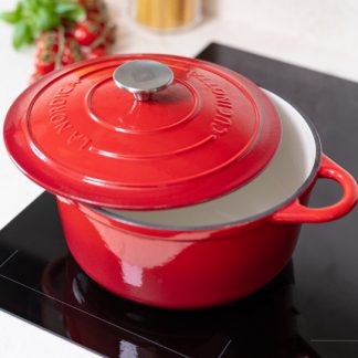 Nordica Cucinotta Tonda 28 6 Litri Pentola in Ghisa Smaltata con Coperchio