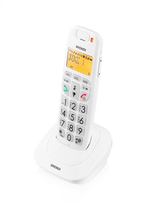 Brondi Bravo Bright Bianco Telefono Cordless con Vivavoce - immagine 2