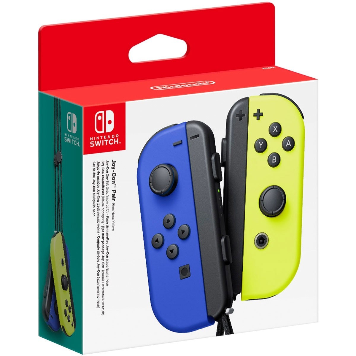Nintendo Set 2 Joycon Blu-Giallo per Nintendo Switch Accessorio Originale - immagine 2