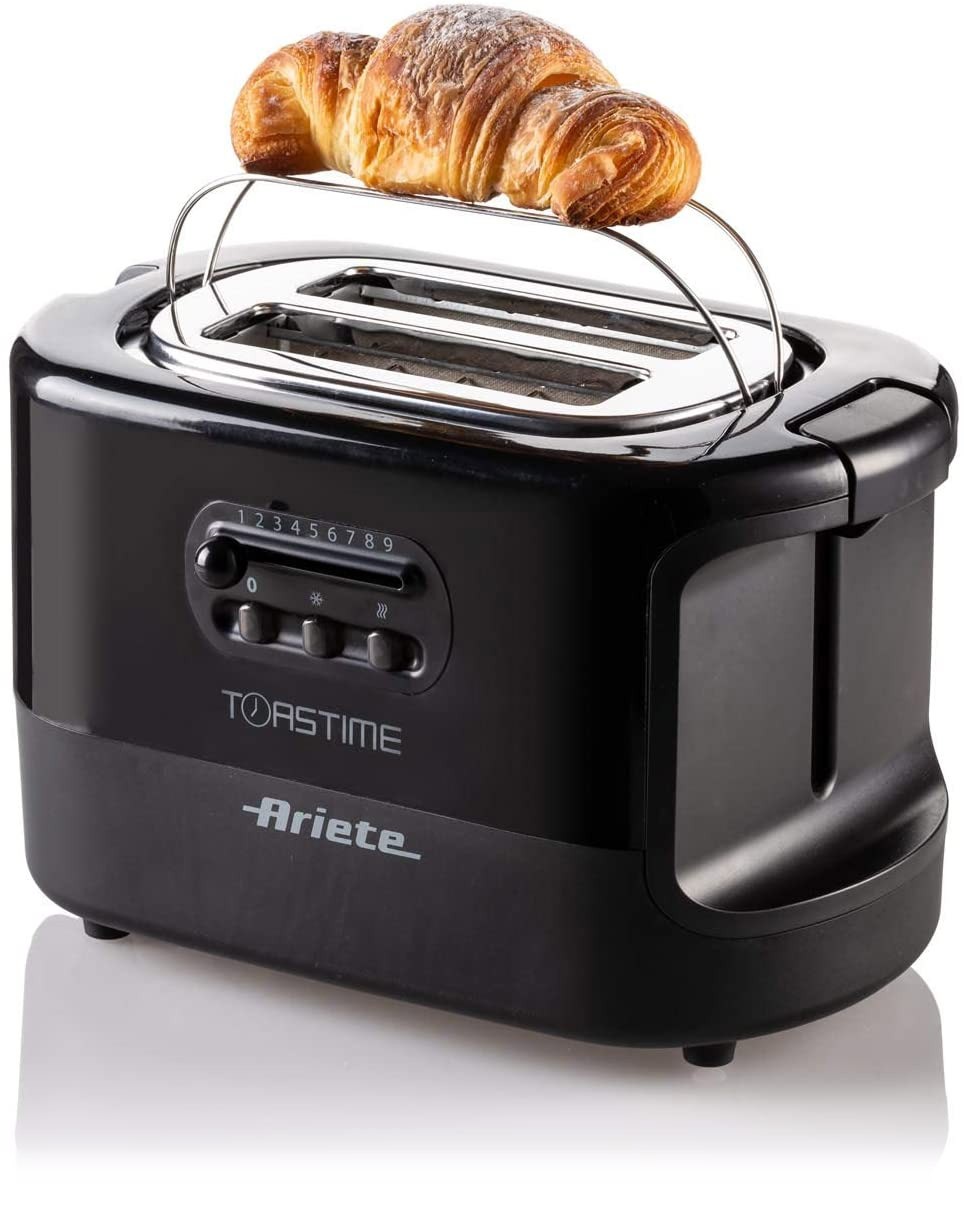 Ariete Toastime Nero Tostapane 700W Funzione Scongela e Riscalda - immagine 3
