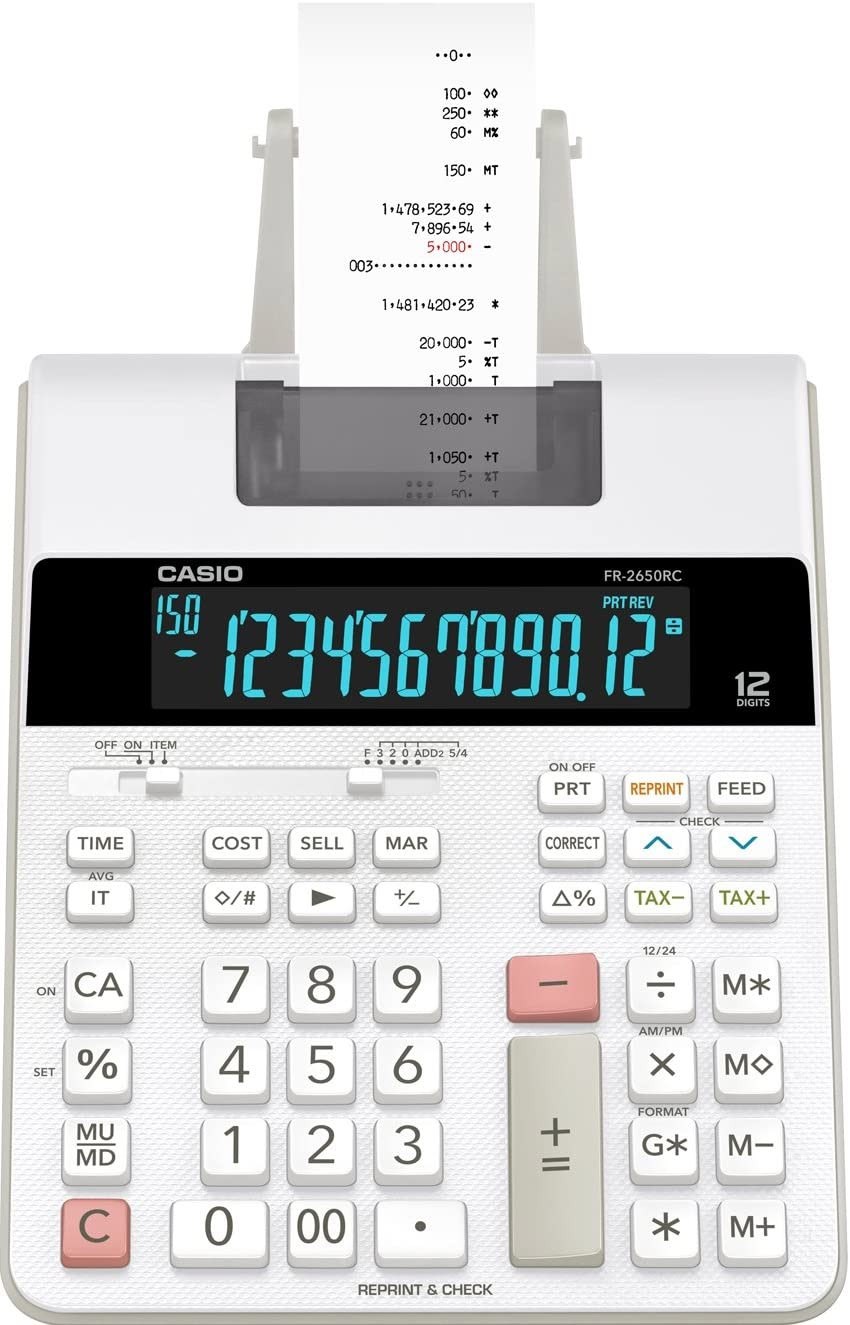 Casio FR2650RC Calcolatrice Scrivente 12 Cifre 2 Colori - immagine 2