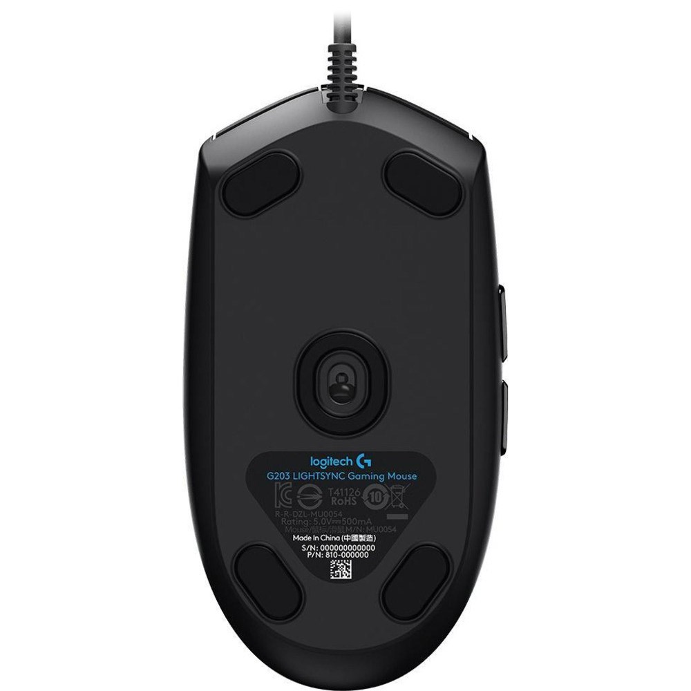 Logitech G203 Lightsync Nero Mouse da Gioco 6 Tasti Illuminazione RGB - immagine 3