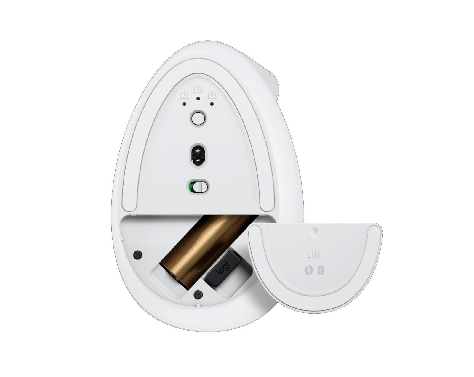 Logitech Lift Vertical White Mouse Ergonomico Wireless - immagine 4