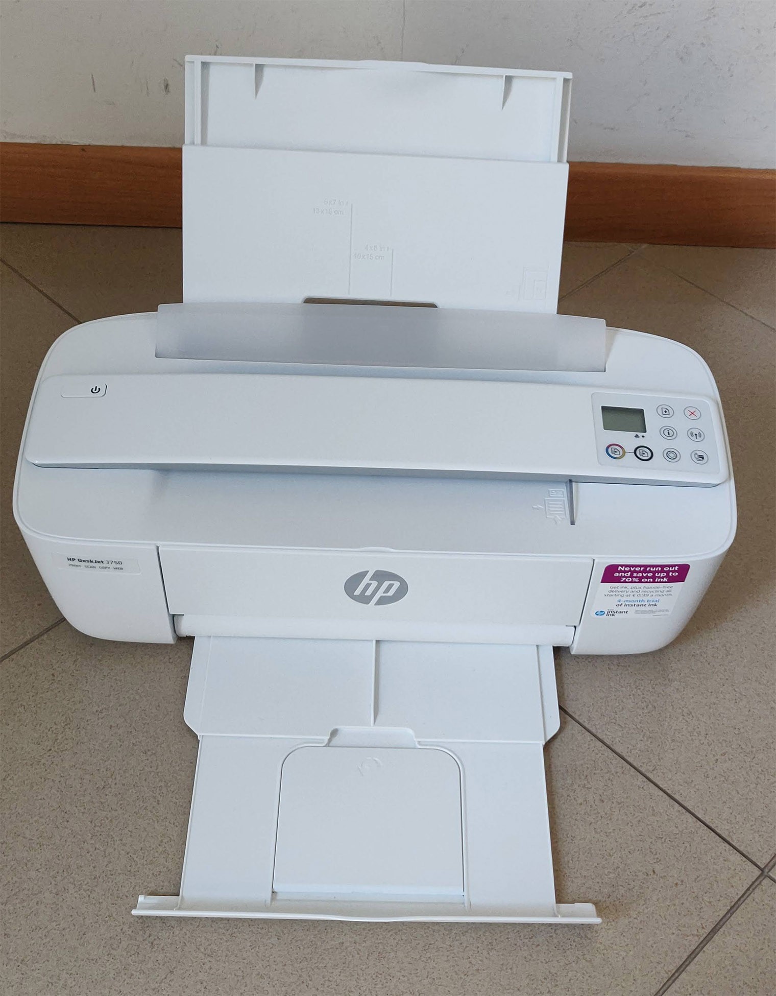 Stampante Multifunzione Wi-Fi HP DeskJet 3750 Grigia - immagine 4