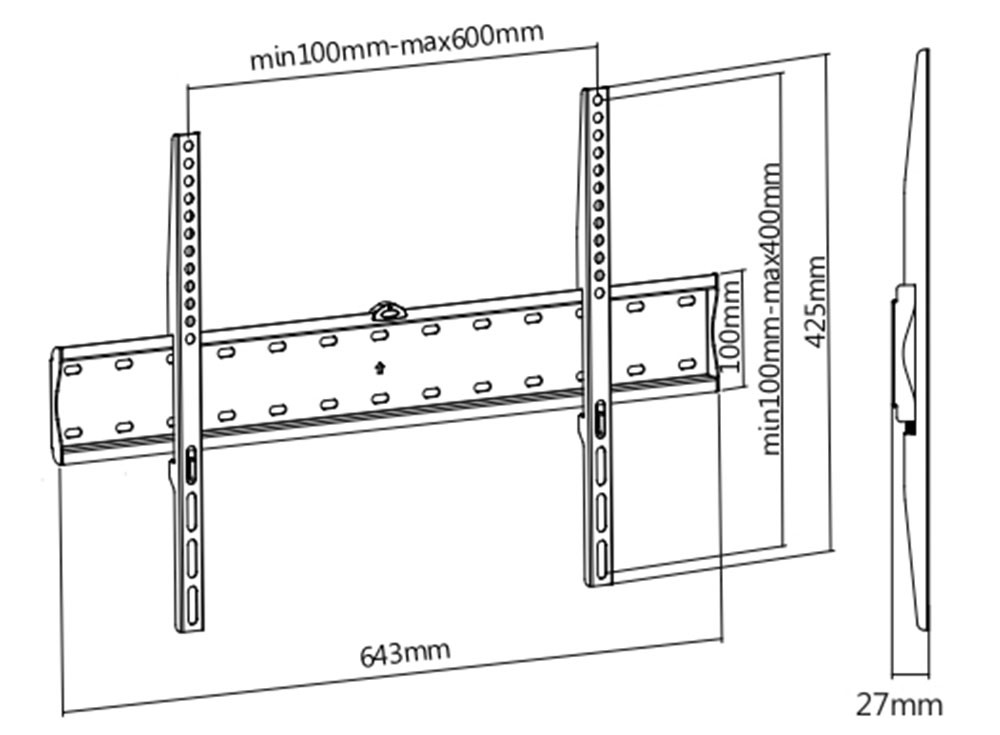 Munari SP362 Supporto a Parete per TV da 32 a 65 Pollici Portata Max 50 Kg - immagine 2