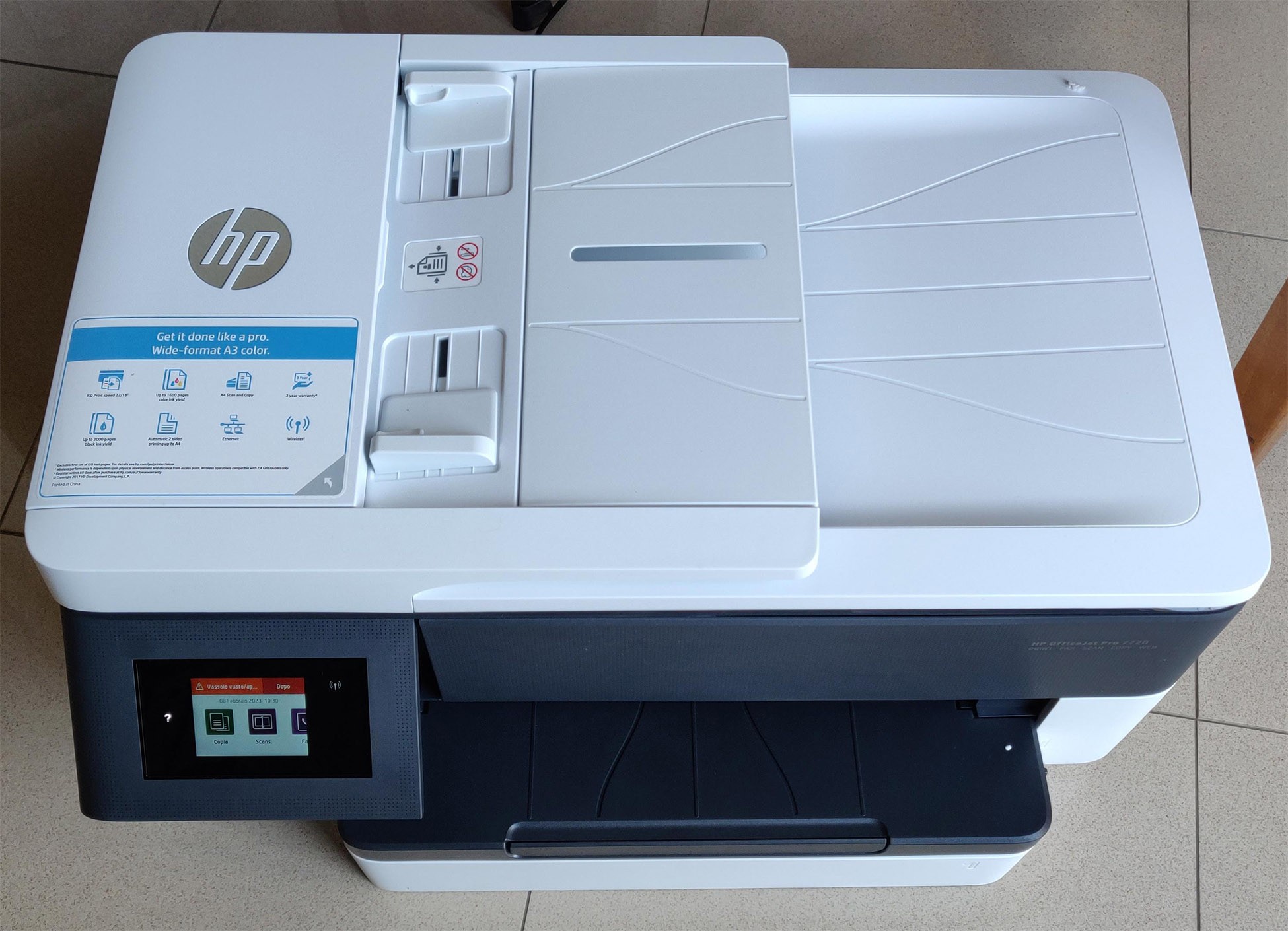HP OfficeJet Pro 7720 Stampante Multifunzione Inkjet per Formati Fino A3 - immagine 2