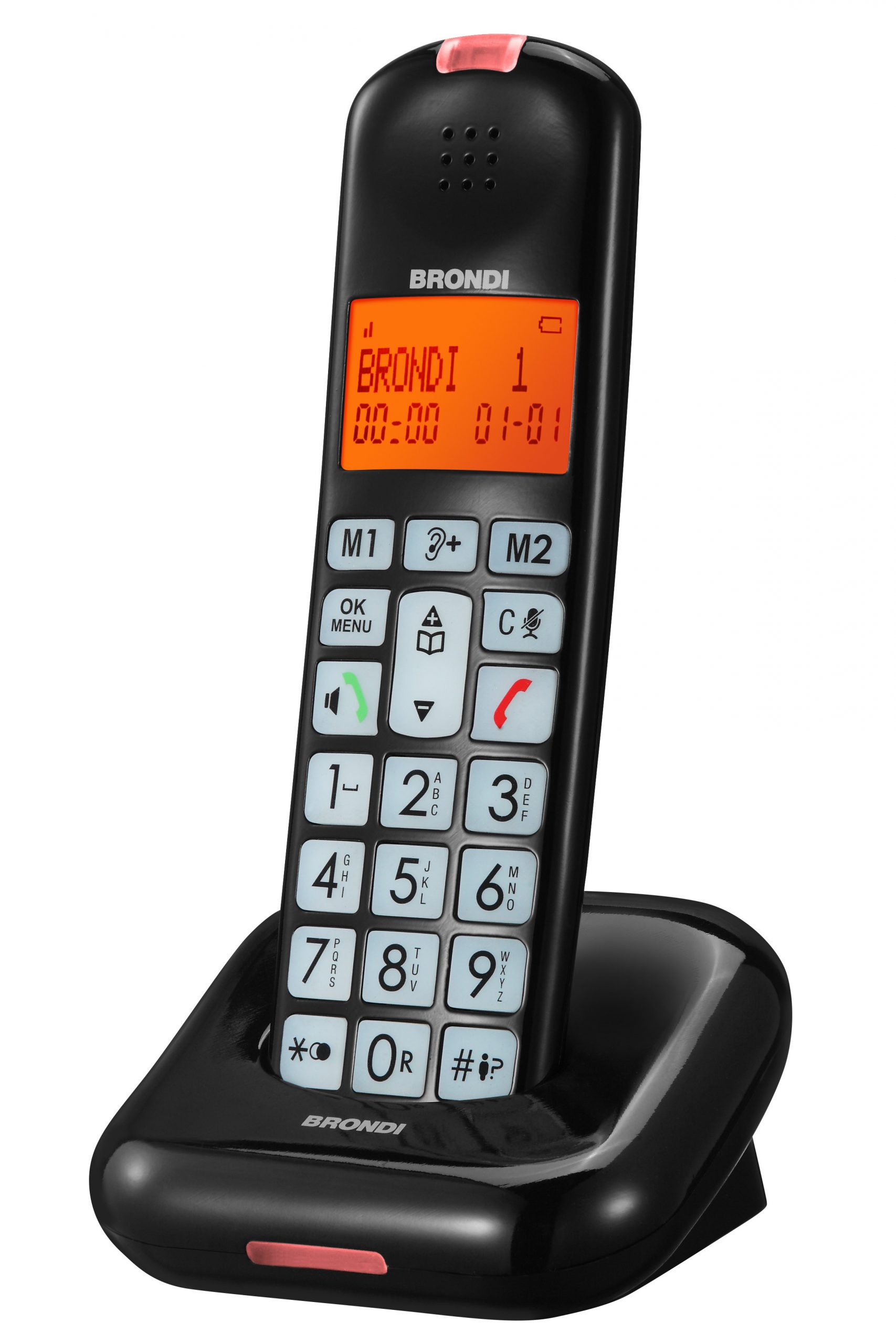 Brondi Bravo Moon Cordless con Vivavoce Tasti Grandi e Memoria da 100 numeri - immagine 2