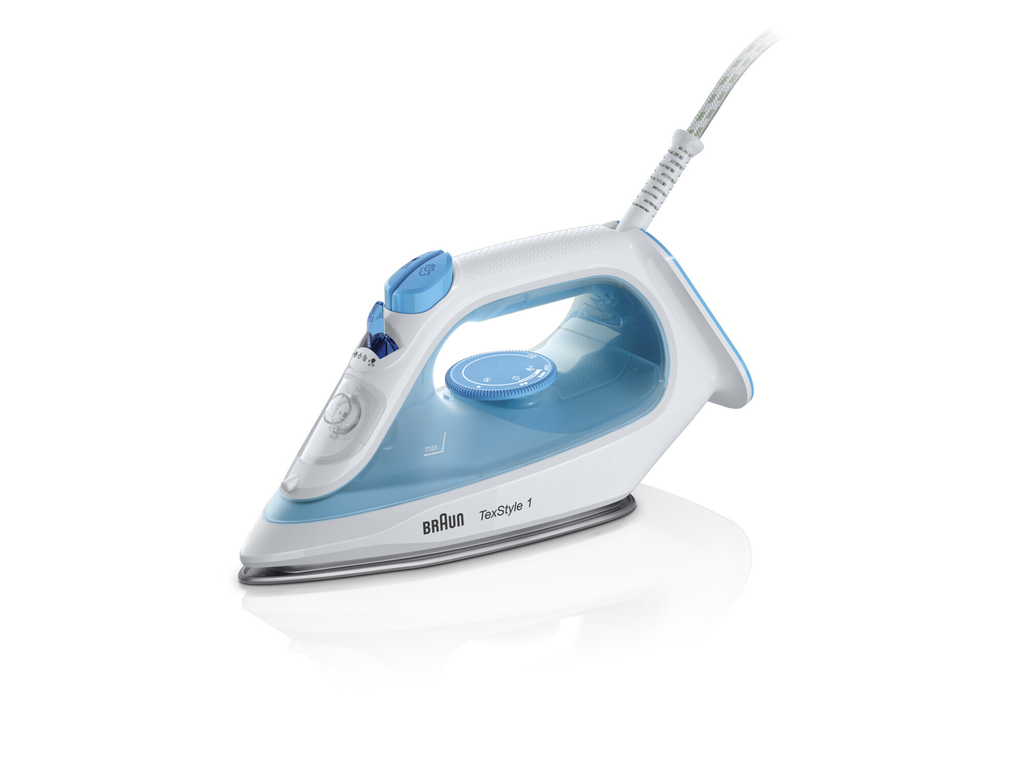 Braun TexStyle 1 SI 1050BL Blu Ferro a Vapore 2000W Piastra Super Ceramic - immagine 2