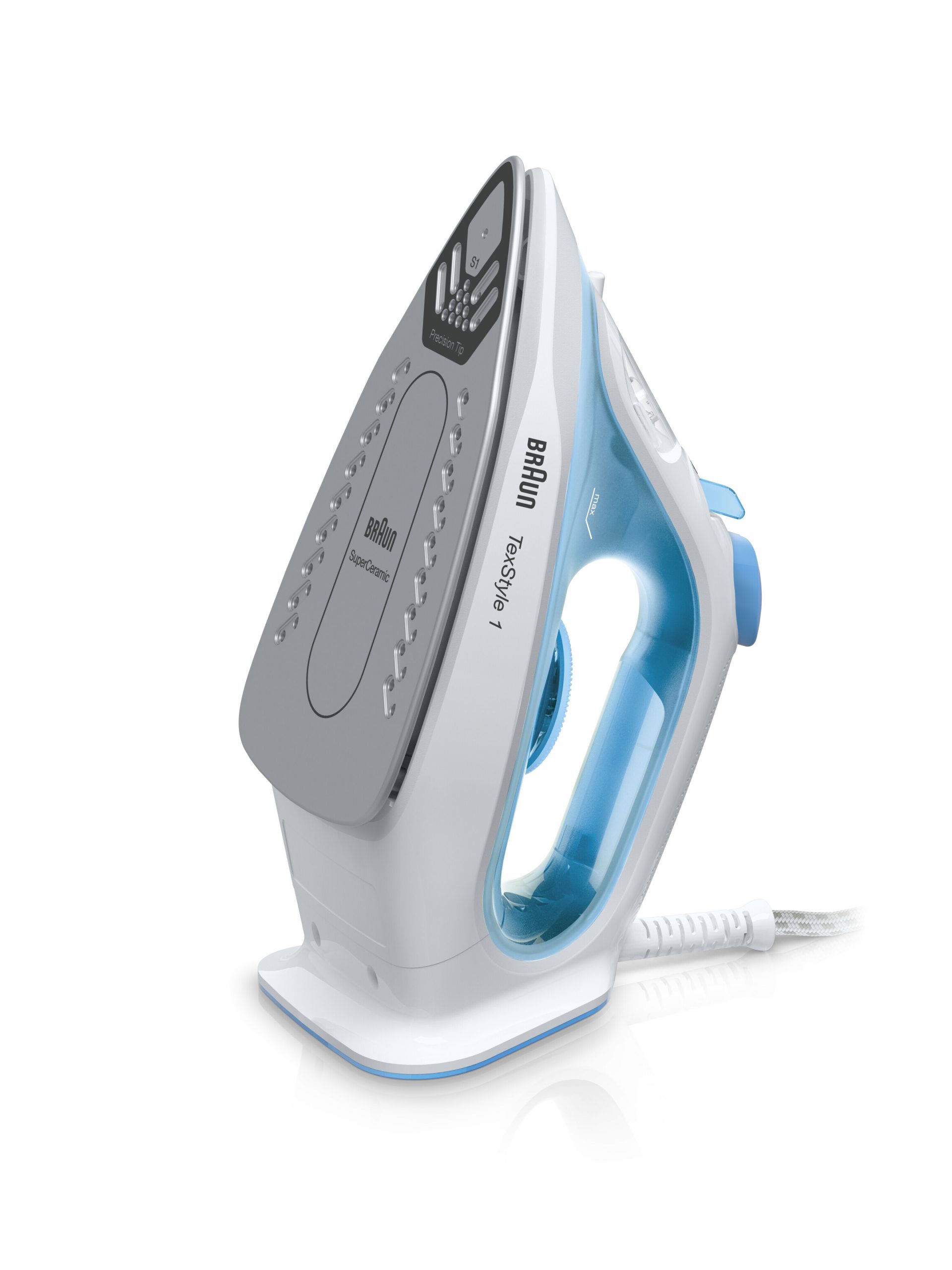 Braun TexStyle 1 SI 1050BL Blu Ferro a Vapore 2000W Piastra Super Ceramic - immagine 3