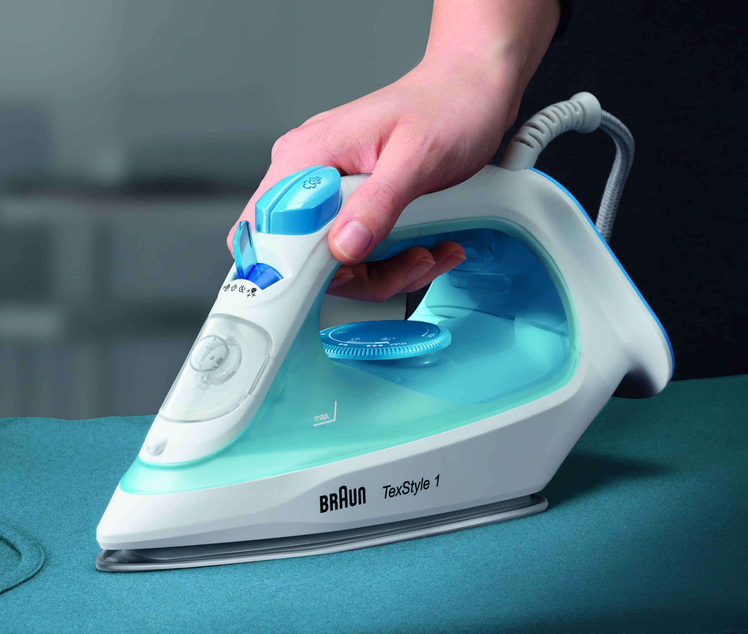 Braun TexStyle 1 SI 1050BL Blu Ferro a Vapore 2000W Piastra Super Ceramic - immagine 4