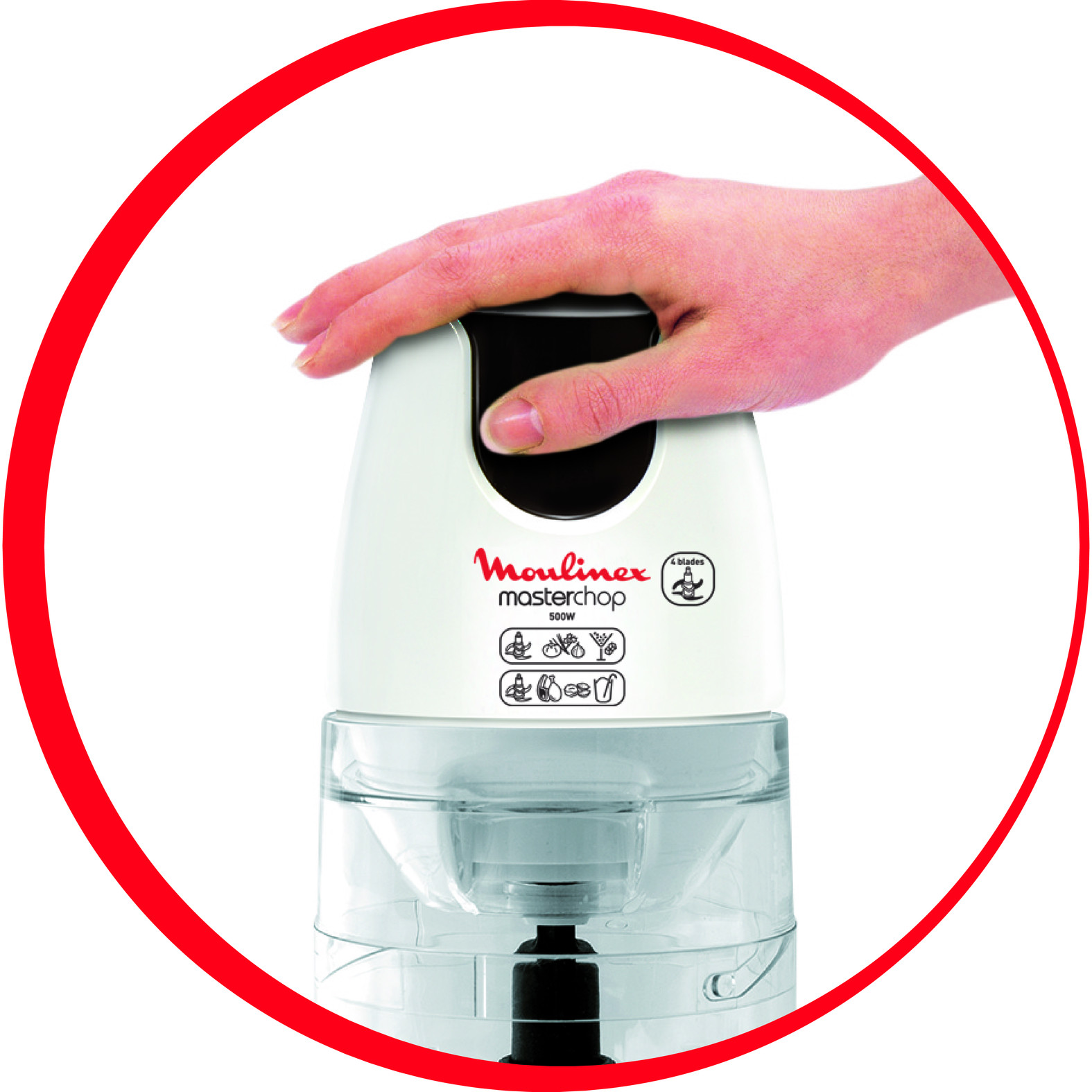 Moulinex Masterchop 3 in 1 DJ450B Tritatutto 500W Capacita 500ML - immagine 5