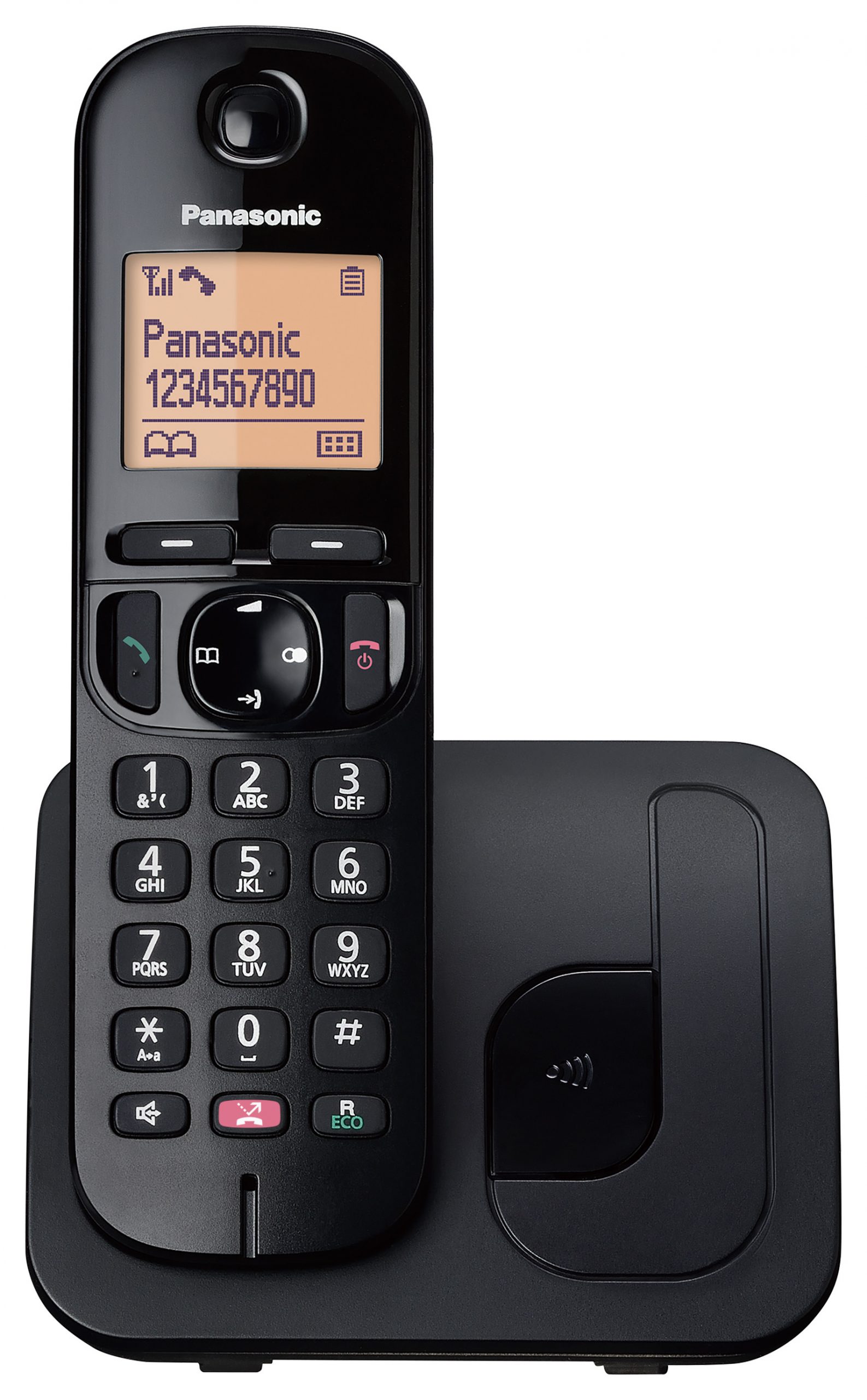 Panasonic KX-TGC250 Cordless Nero Utilizzo Semplice Funzione Sveglia e Vivavoce - immagine 2
