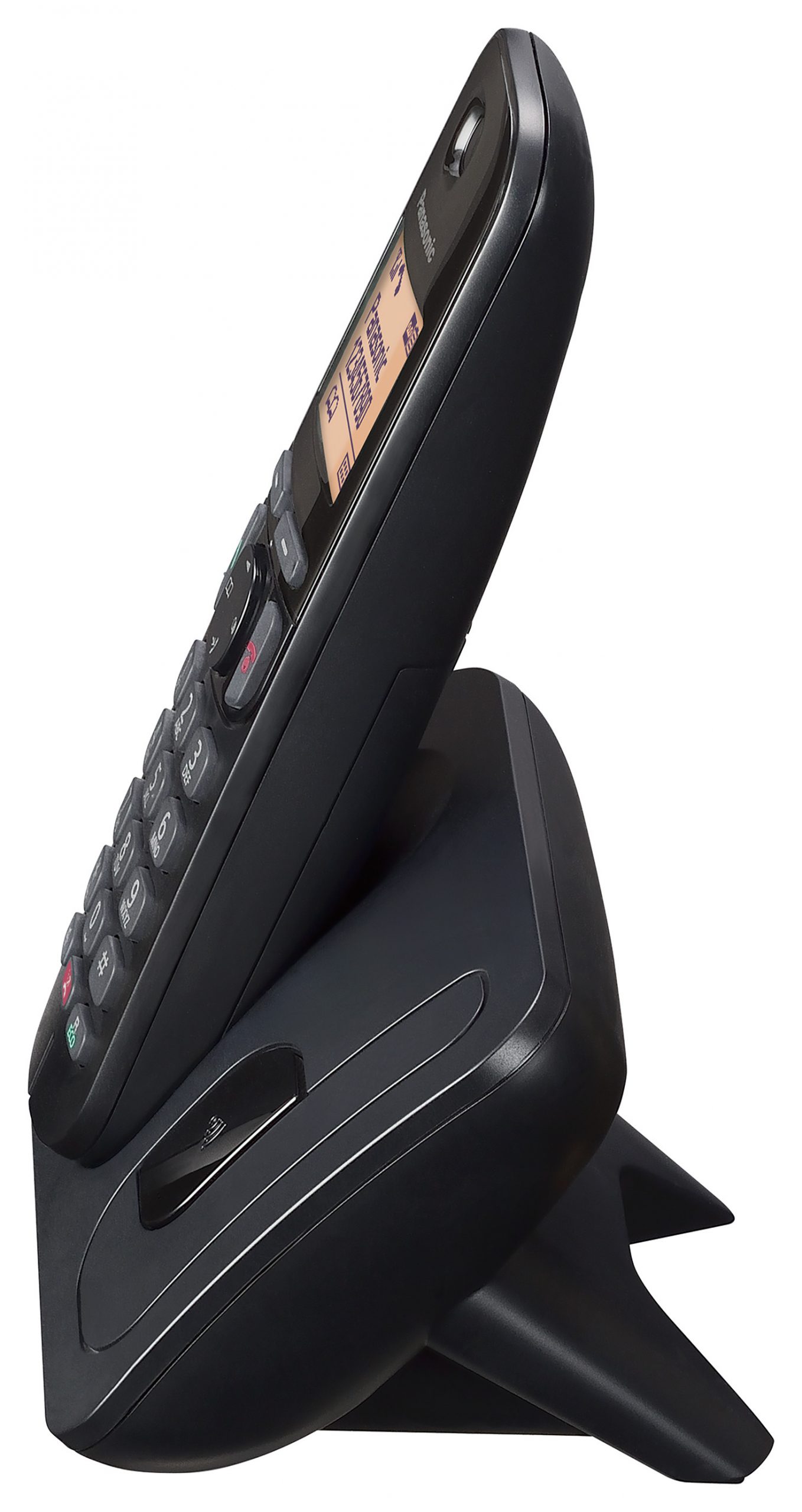 Panasonic KX-TGC250 Cordless Nero Utilizzo Semplice Funzione Sveglia e Vivavoce - immagine 3