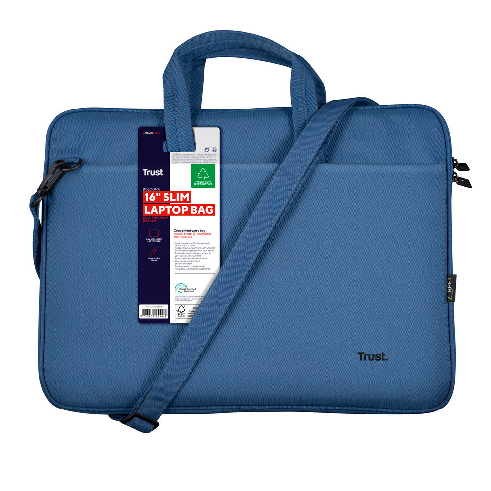 Trust Bologna Blue Borsa per Notebook Fino a 16 Pollici - immagine 4