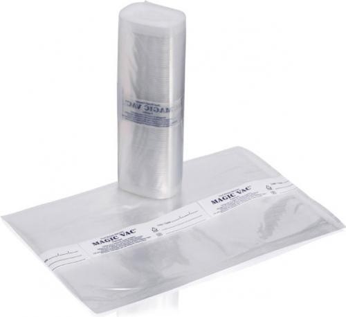Magic Vac ACO1025 Sacchetti Sottovuoto 2 Rotoli 30Cm 6M Etichetta Prestampata