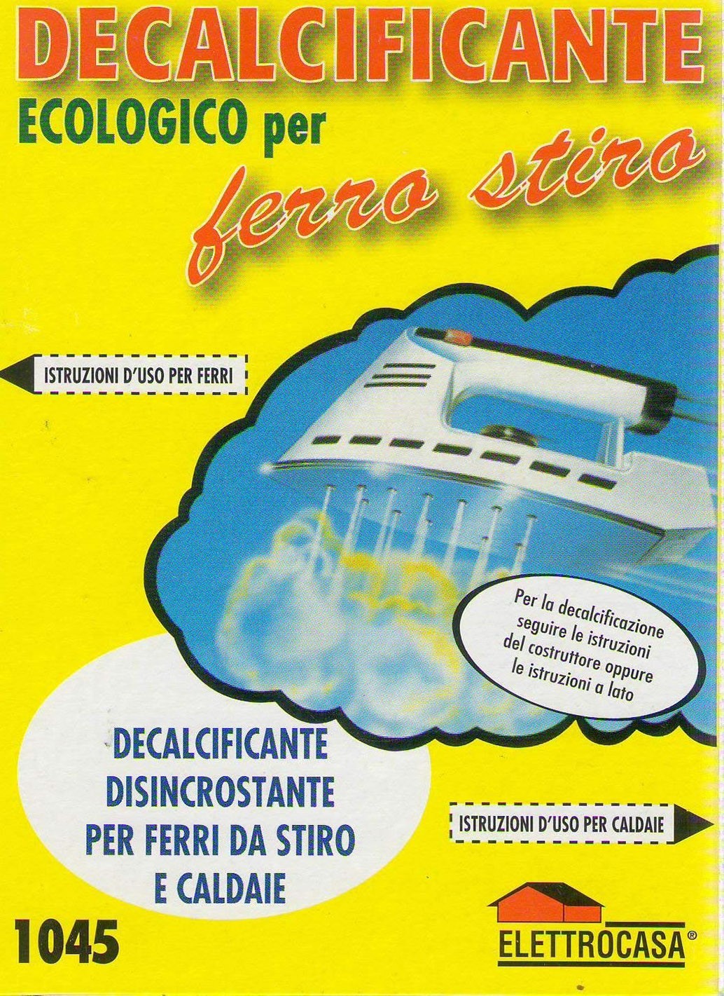 Elettrocasa AS30 Decalcificante Ecologico al Limone per Ferri da Stiro