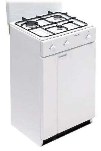 Bompani BI900YAL Ecoline Bianca Cucina a Gas con 3 Fuochi e Vano Portabombola