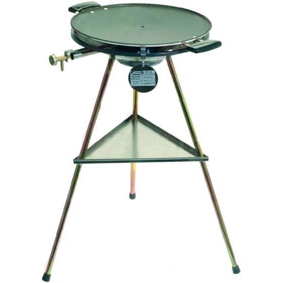 CF Apparecchiature Inox Grill 220 BBQ Barbecue a Gas GPL con Piastra da 42 Cm