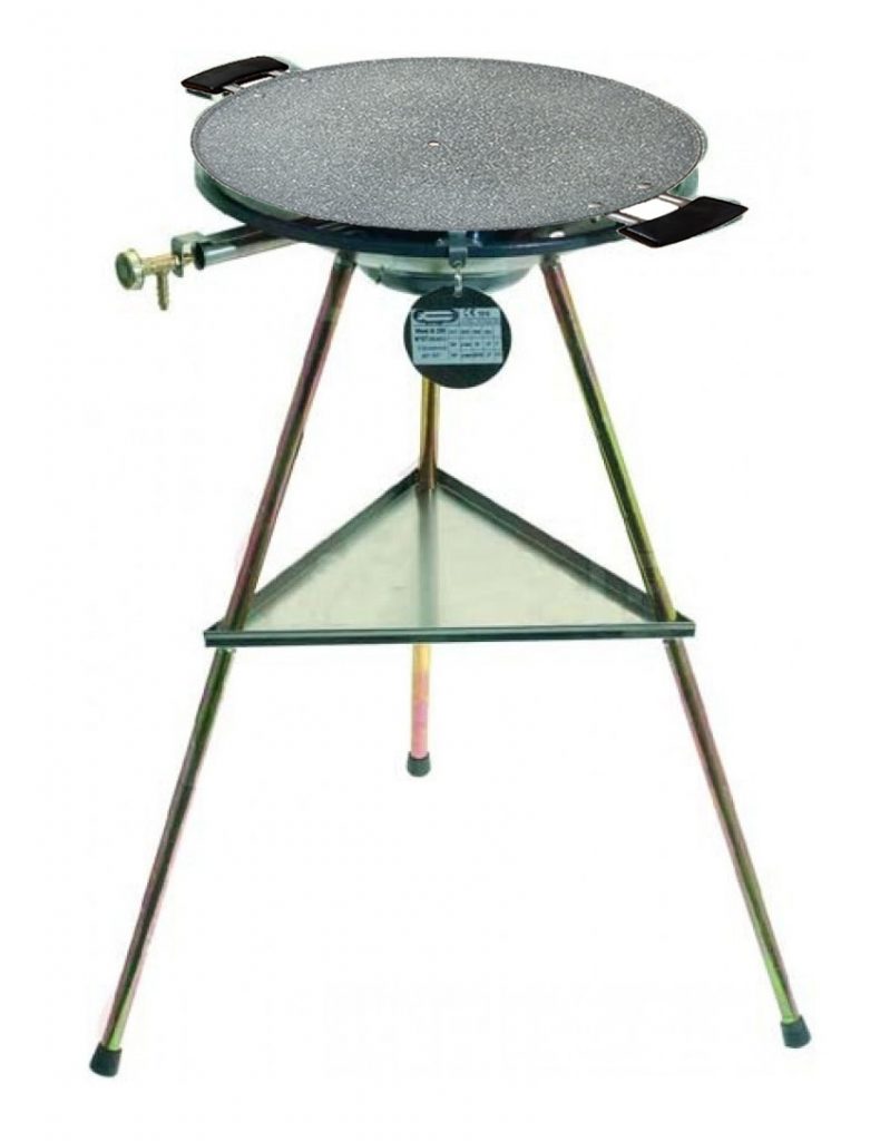 CF Apparecchiature Inox Grill 220S BBQ Barbecue GPL Piastra Antiaderente Effetto Pietra 42 Cm