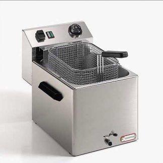 Cenedese FE07R Friggitrice Professionale in Acciaio 7 Lt Con Scarico Olio 3 Kw