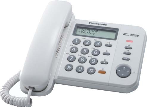 Panasonic KXTS580EX1W Telefono con Filo LCD Analogico Identificativo Chiamate