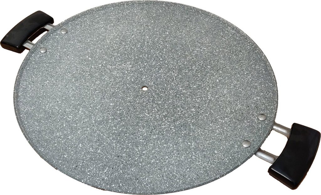 Cenedese PGS220 Piastra Antiaderente Effetto Pietra per BBQ G220 Diametro 42 Cm