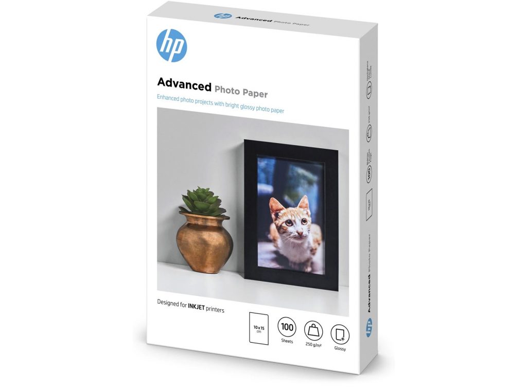 HP Advanced Carta Fotografica Lucida 10x15 Cm Confezione da 100 Fogli
