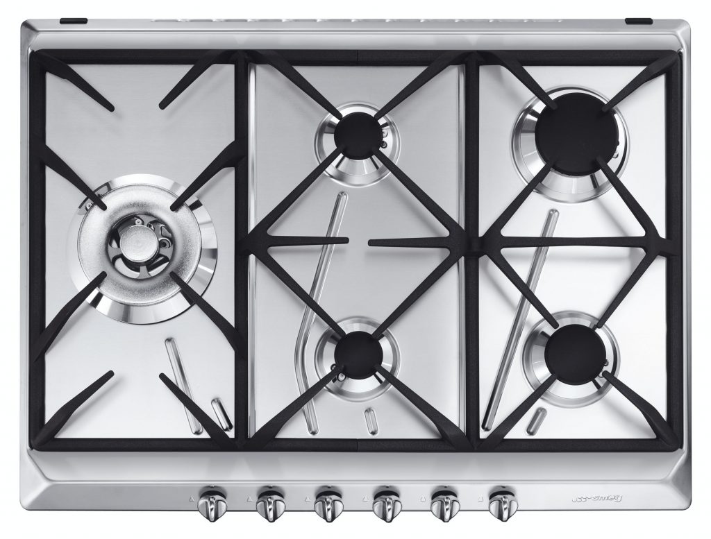 Smeg SRV575GH5 Piano Cottura a Gas 70CM 5 Fuochi con Griglie in Ghisa