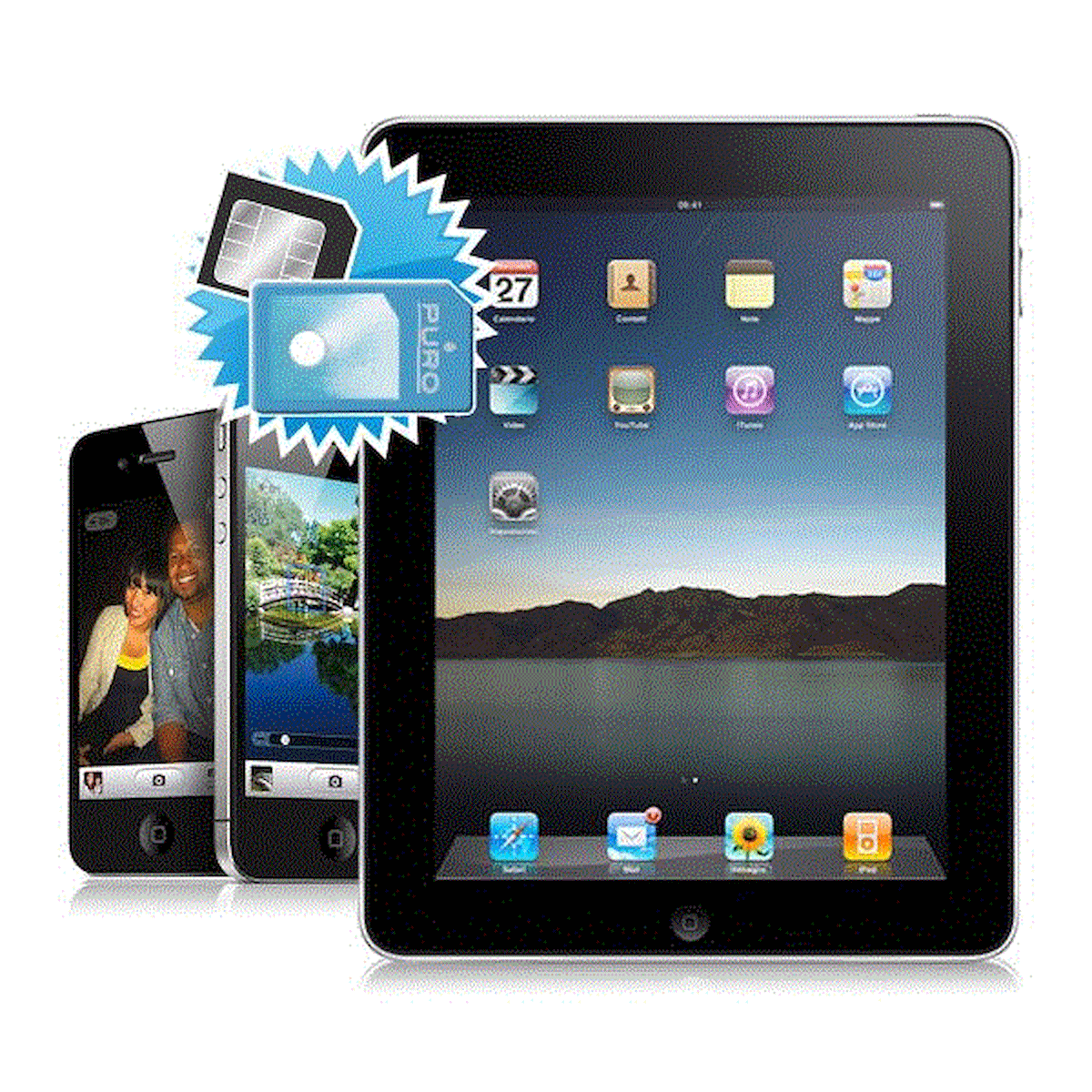 1IDEA MSA Adattatore micro SIM a SIM puro blu - immagine 2