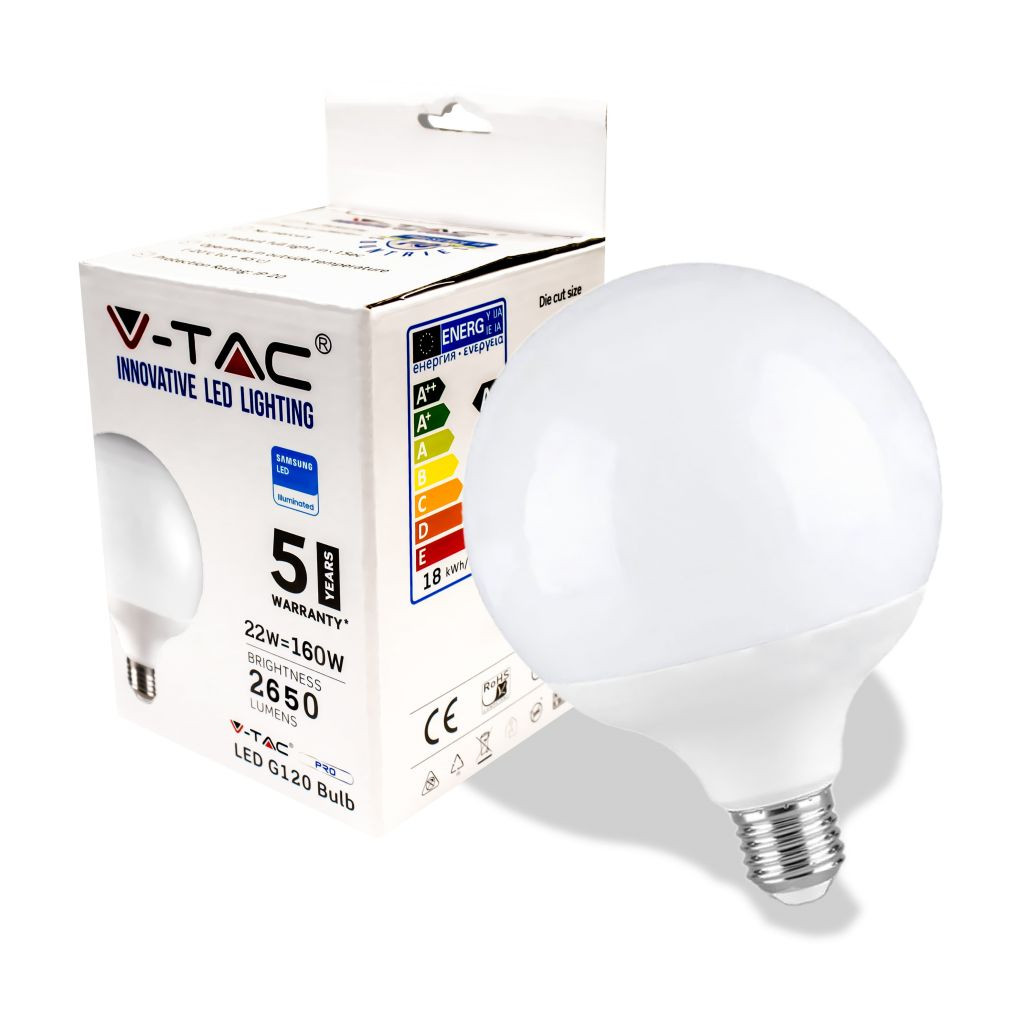 V-TAC SKU23168 Lampadina Led E27 A165S Bulb 4W 1800K 250LM VT2269