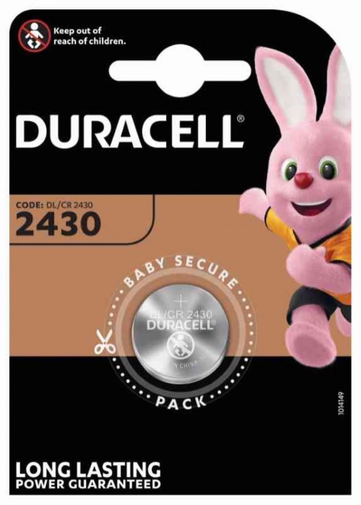 DURACELL DU49 Batteria Litio 3V CR2430 non ricaricabile